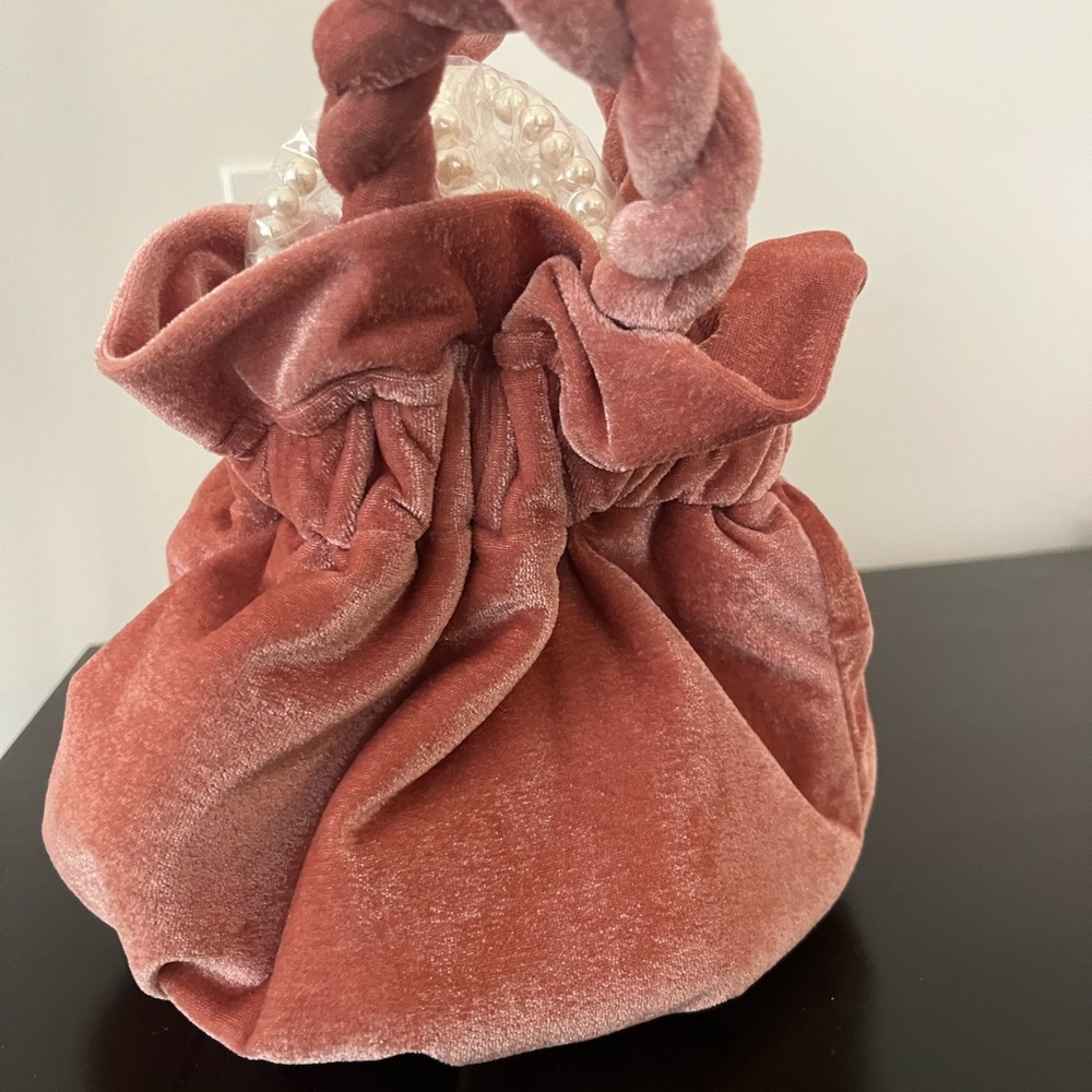BHLDN Velvet Mini Bag in Rose